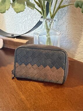 Bottega Veneta Intrecciato Zip-Around Card/Coin Wallet